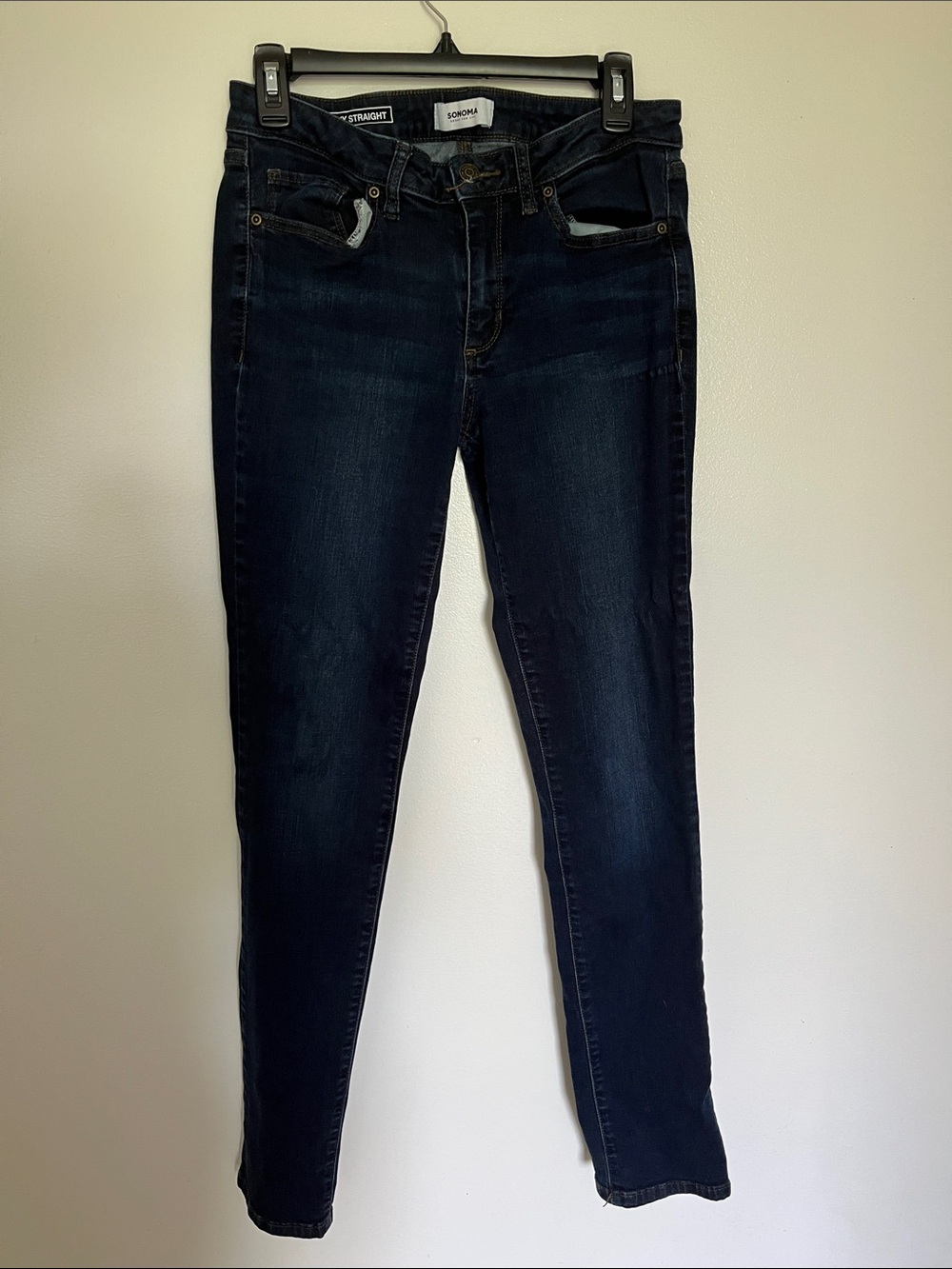Sonoma Women’s Curvy Straight Dark Denim Jeans